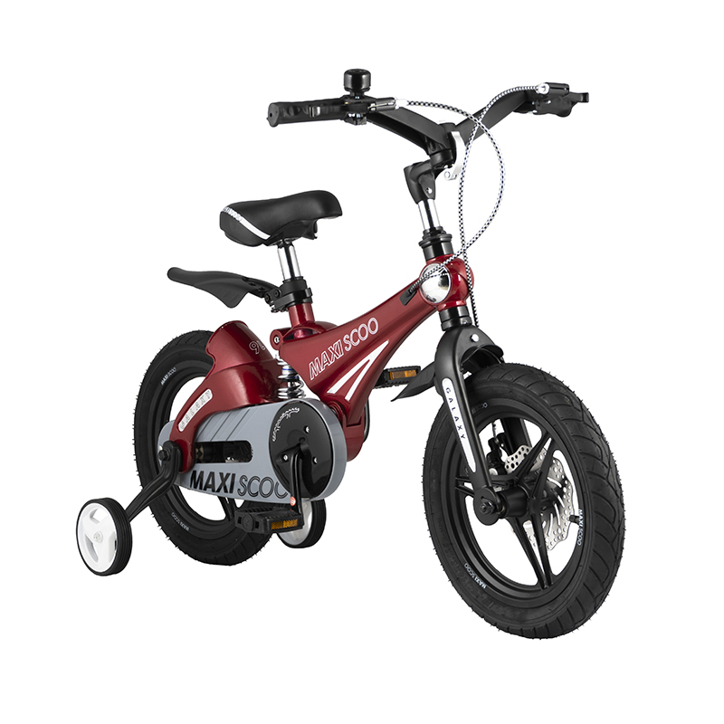 фото Детский двухколесный велосипед maxiscoo, серия "galaxy" (2021), делюкс, 16", красный msc-g1604d