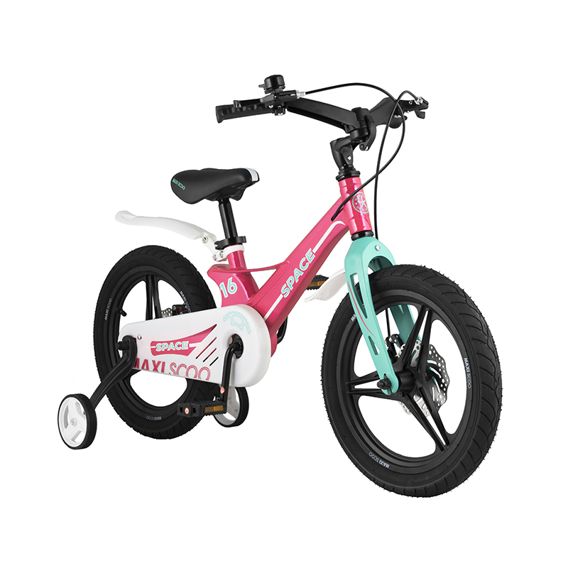 фото Детский двухколесный велосипед maxiscoo серия "space" (2021), делюкс, 16", розовый msc-s1607d
