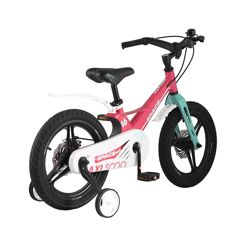 фото Детский двухколесный велосипед maxiscoo серия "space" (2021), делюкс, 16", розовый msc-s1607d