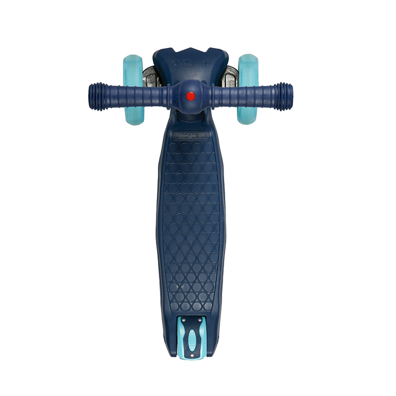 фото Самокат трехколесный складной maxiscoo junior delux (2021) со светящимися колесами, синий msc-j072002d