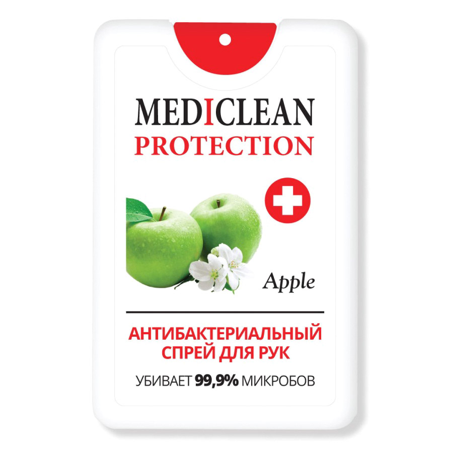 фото Антибактериальный спрей для рук apple 20 мл mediclean protection