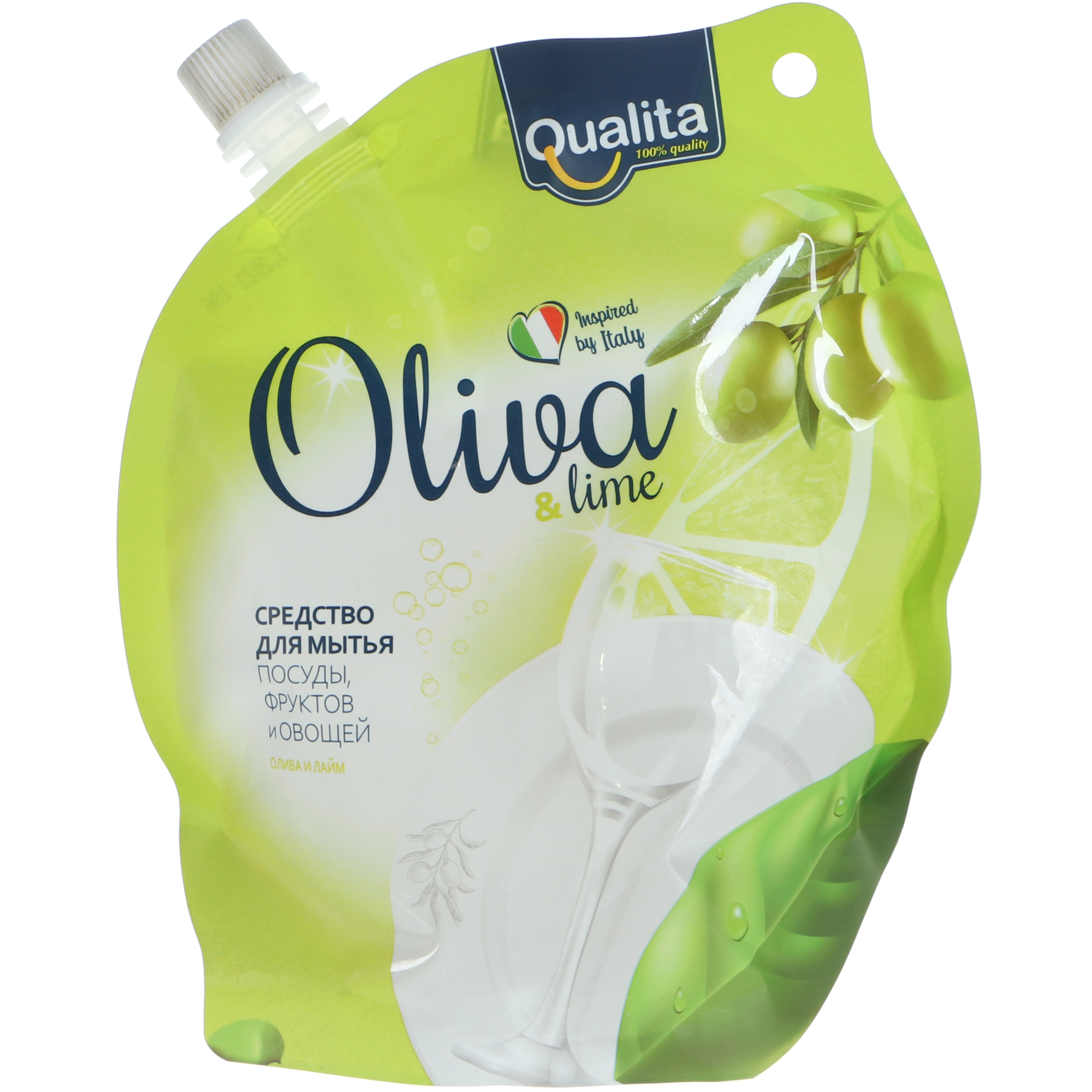 фото Средство для мытья посуды qualita oliva&lime 450 мл