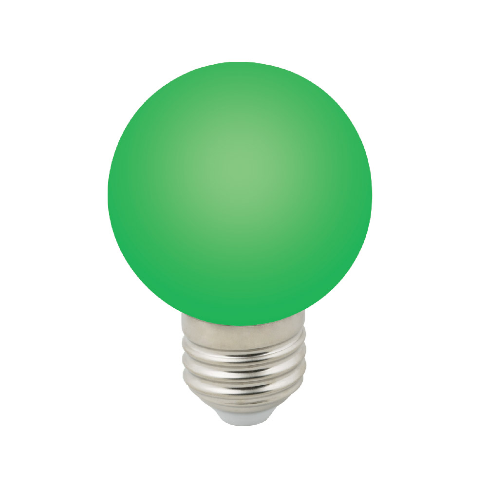 фото Лампа светодиодная uniel led-g60-3w-green-e27-fr-с
