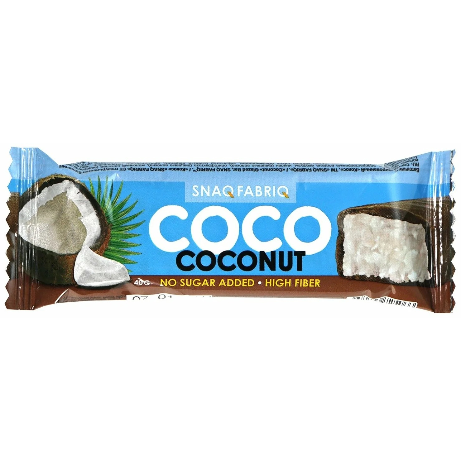 фото Батончик кокосовый snaq fabriq в шоколаде без сахара, 40 г