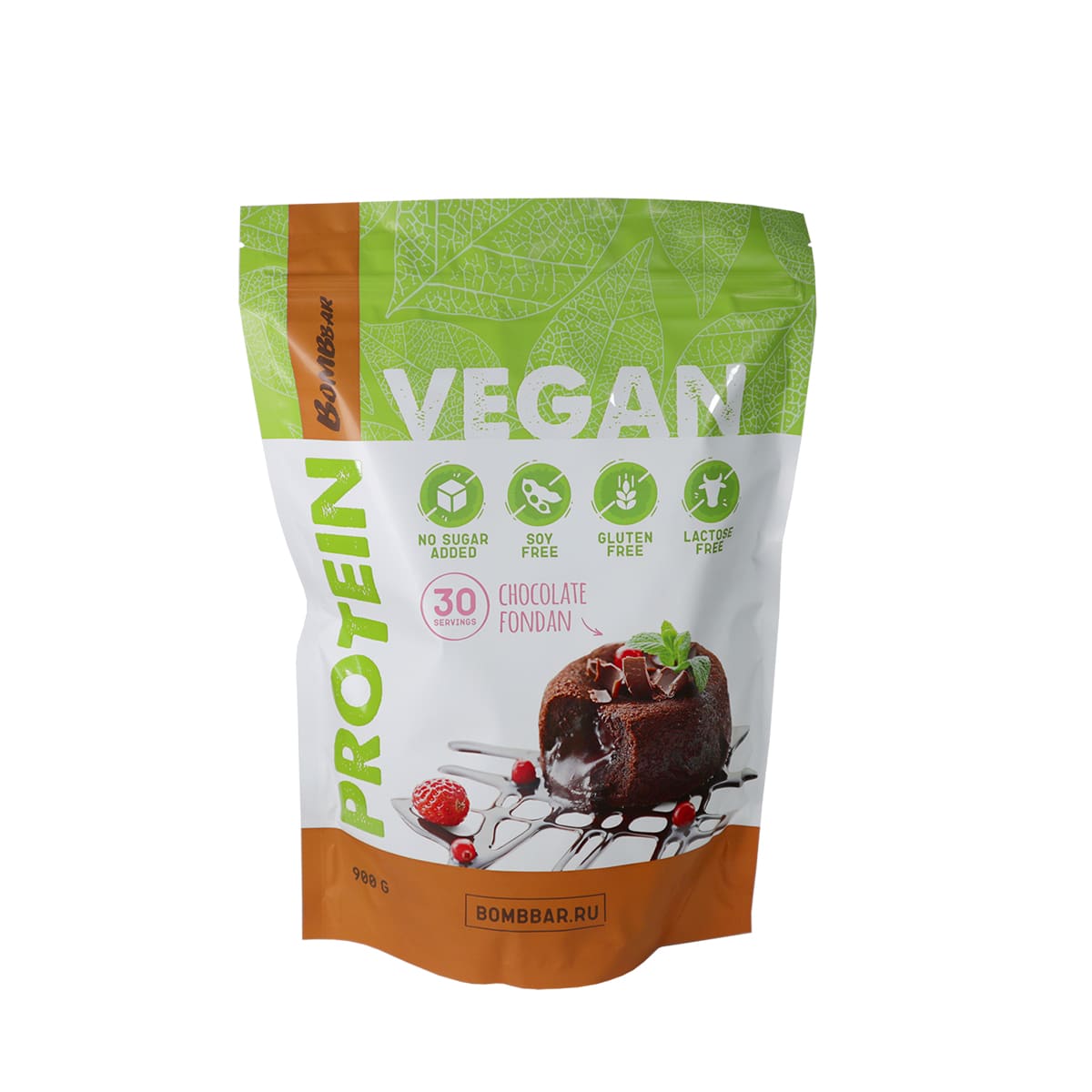 Коктейль протеиновый Bombbar Vegan Шоколадный Фондан, 900 г