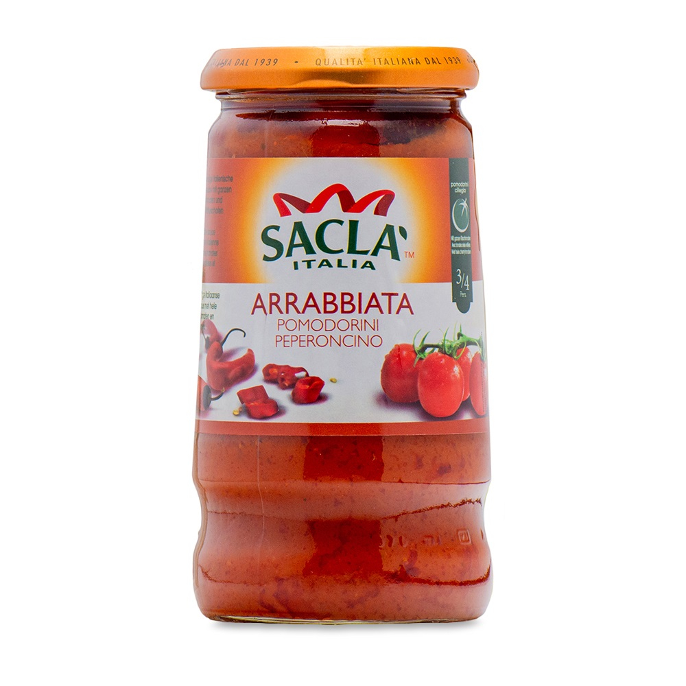 Соус Sacla Аррабиата с цельными томатами черри и перцем чили, 350 г