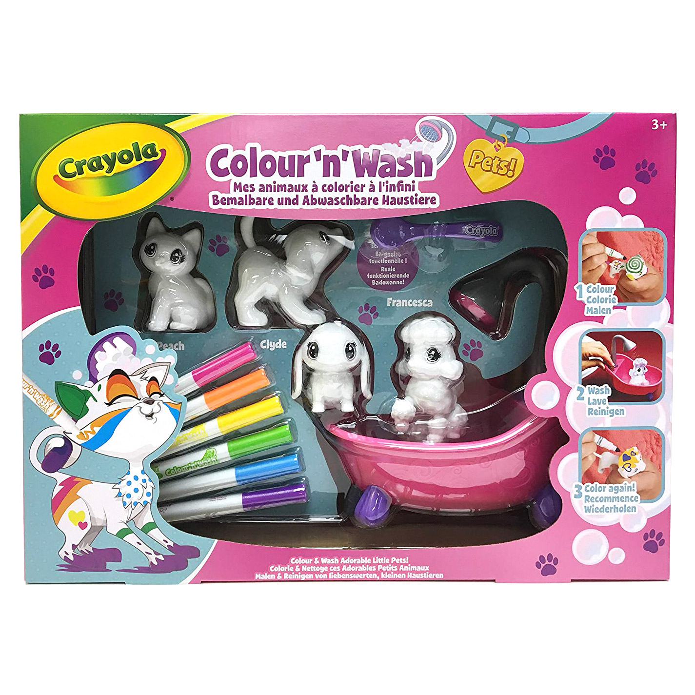 фото Фигурки для раскрашивания crayola washimals "набор с ванной"