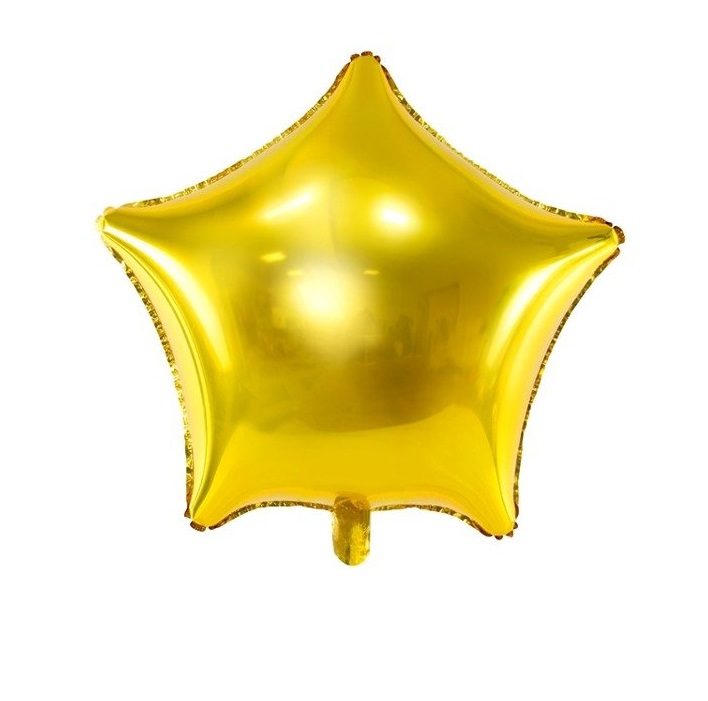 фото Шар воздушный party deco из фольги звезда золотая 48см