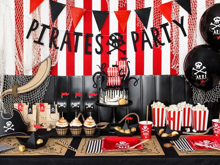 фото Топперы party deco pirates 13.5-21см 5шт в ассортименте