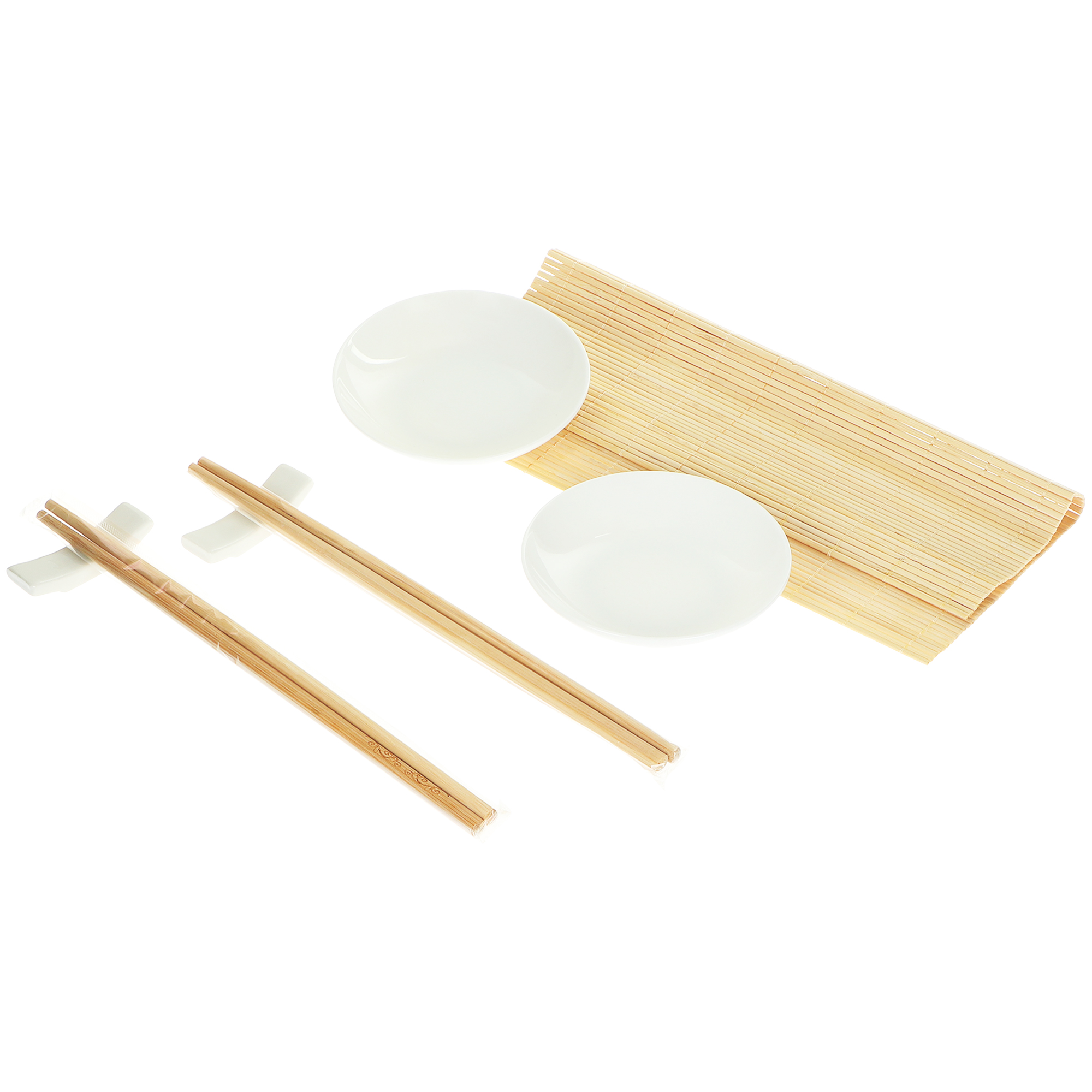 Набор для суши Koopman tableware 7 предметов, цвет белый, натуральное дерево - фото 1