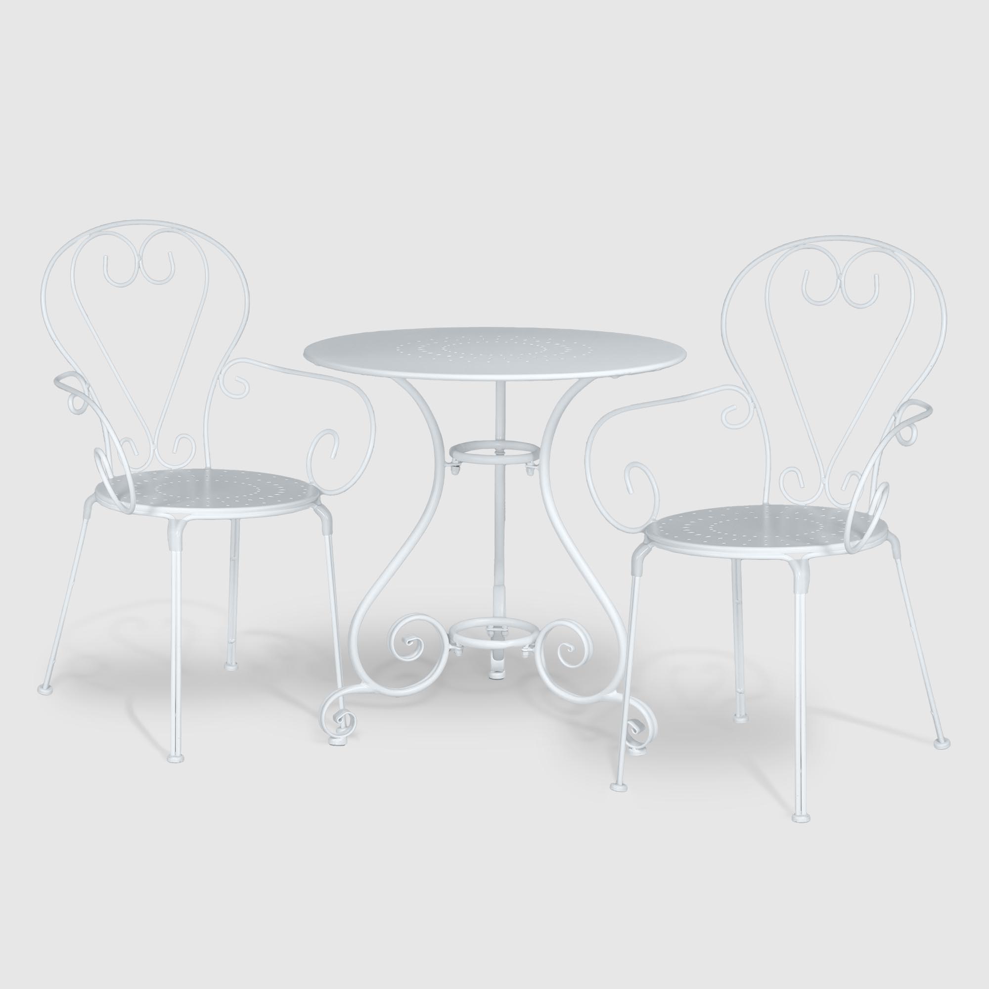 Комплект мебели Bizzotto 3 предмета, цвет белый, размер 49x49x89 см - фото 1