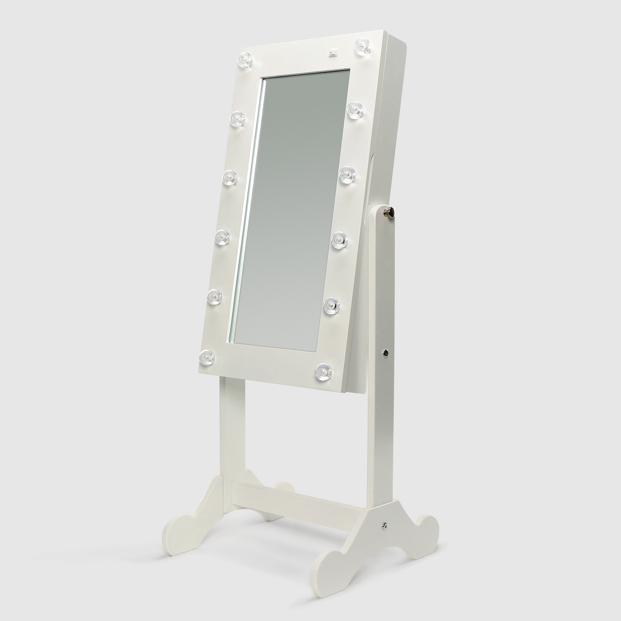 Зеркало Mercury напольное 76х31х30 см с LED белое