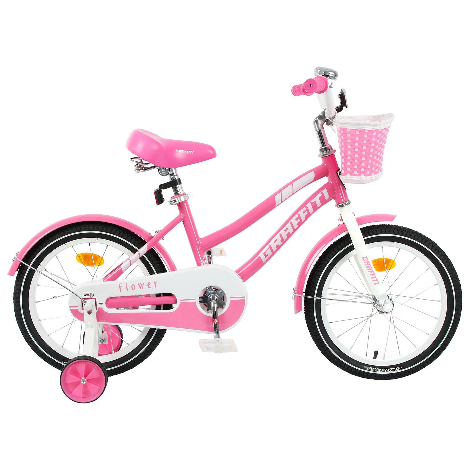 Велосипед 16 Graffiti розовый/белый - фото 1