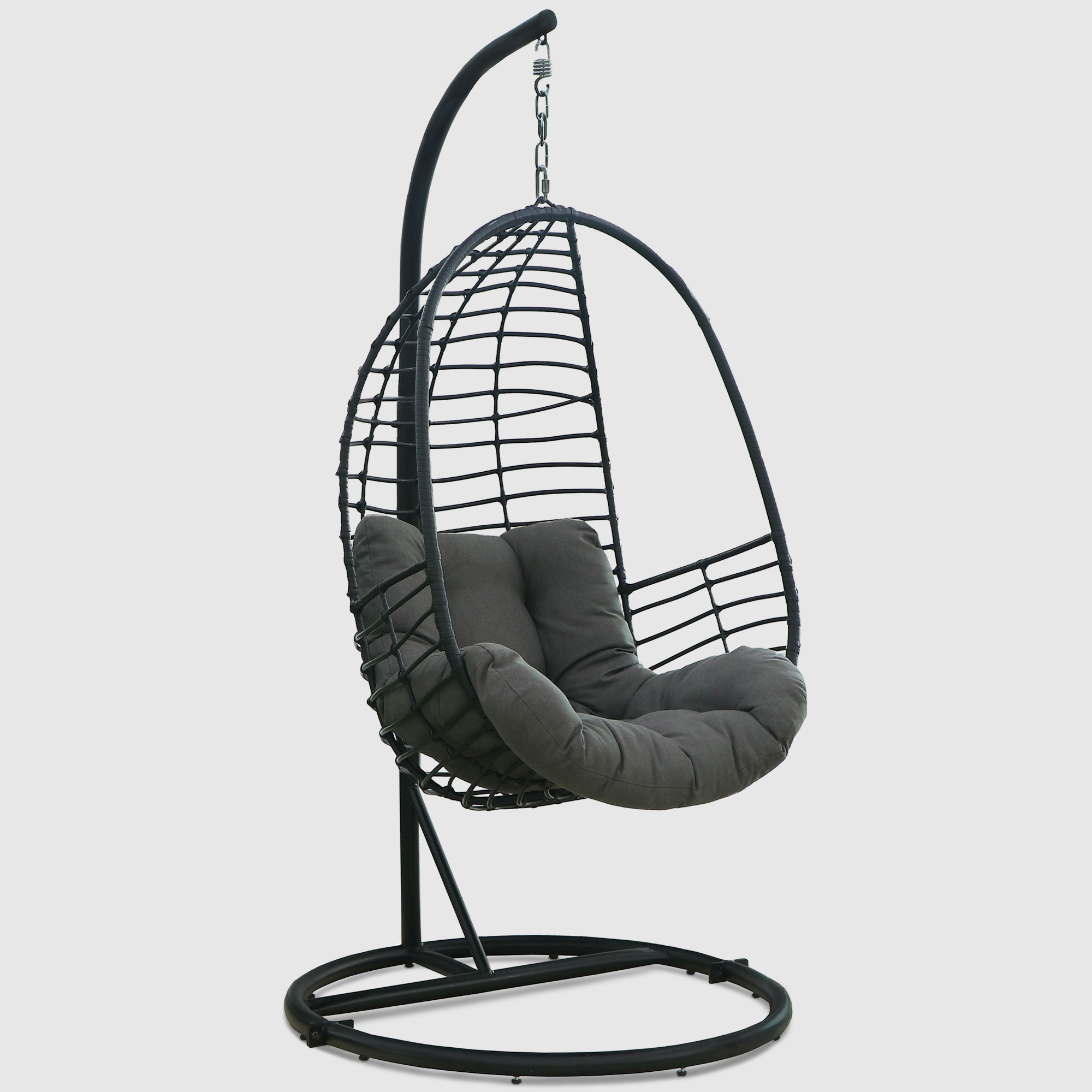 Кресло подвесное с подушкой Koopman furniture высота 107х81х192см, цвет черный - фото 3