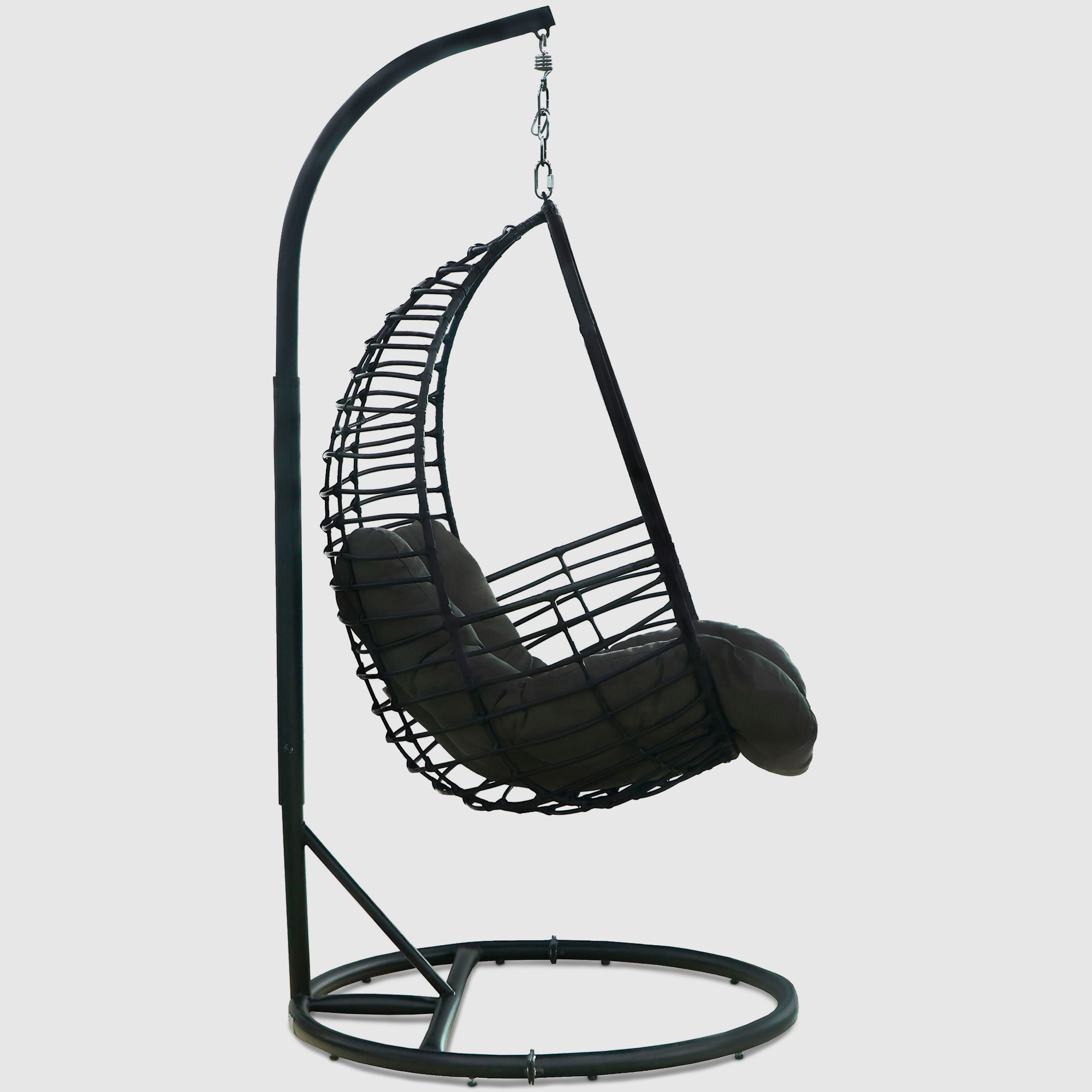 Кресло подвесное с подушкой Koopman furniture высота 107х81х192см, цвет черный - фото 4