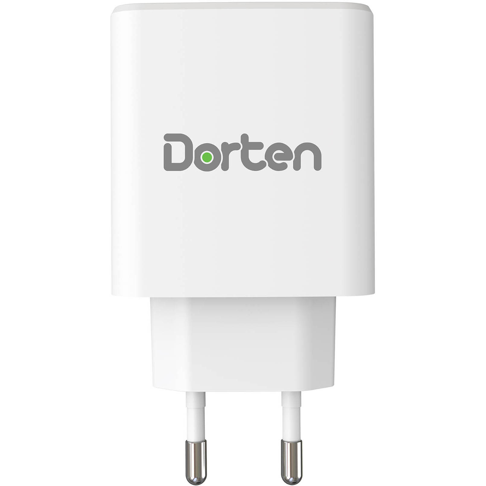 фото Сетевое зарядное устройство dorten 2-port usb 38w wall quick charger pd3.0+qc3.0 белый