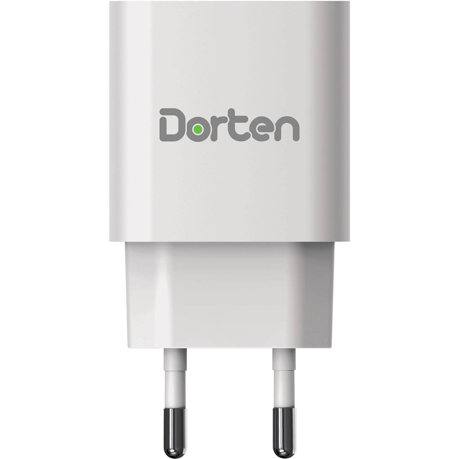 фото Сетевое зарядное устройство dorten 2-port usb 20w wall quick charger pd3.0+qc3.0 белый dn206600