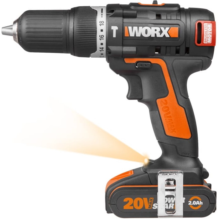 фото Дрель-шуруповерт worx wx367.1 2ач х2, зу 2а