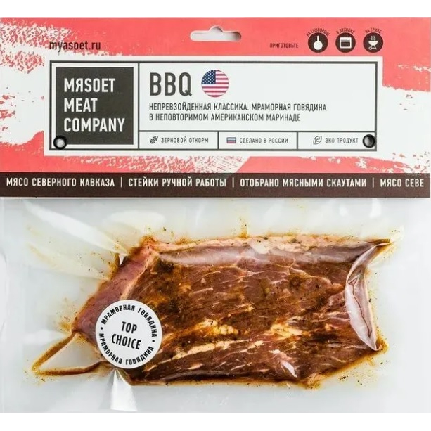Стейк Мяsoet Meat Company из говядины в маринаде BBQ, 200 г