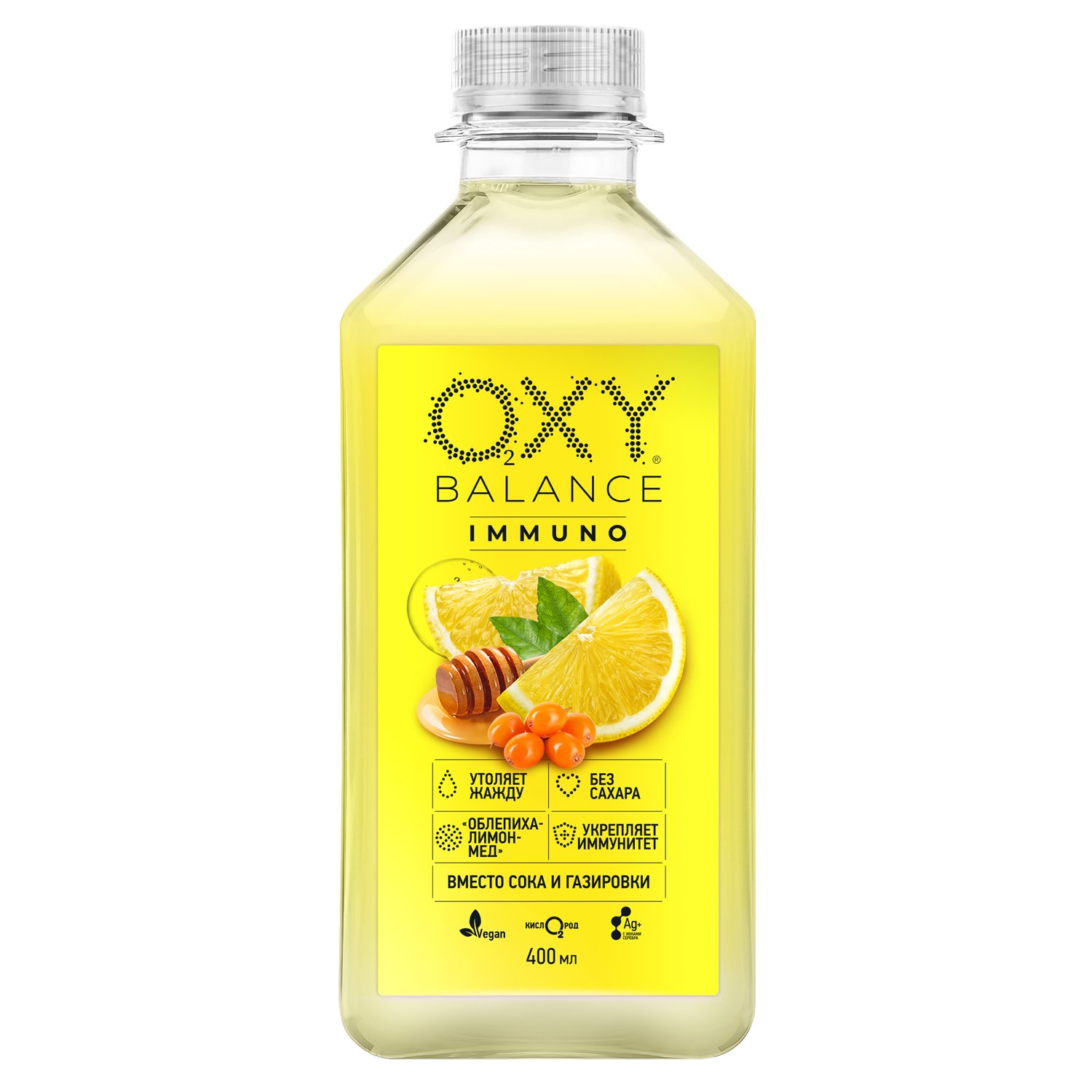 Напиток имунно Oxy Balance лимон-мед-облепиха, 400 мл