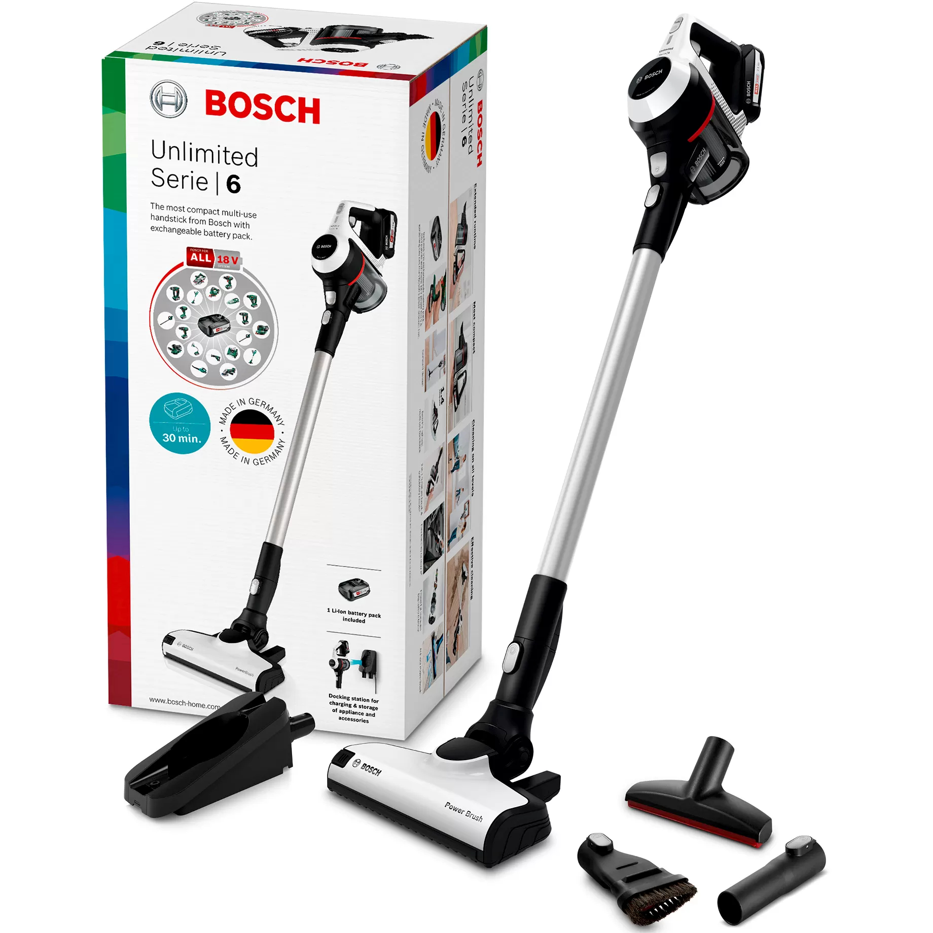 Пылесос Bosch BCS611AM Unlimited белый