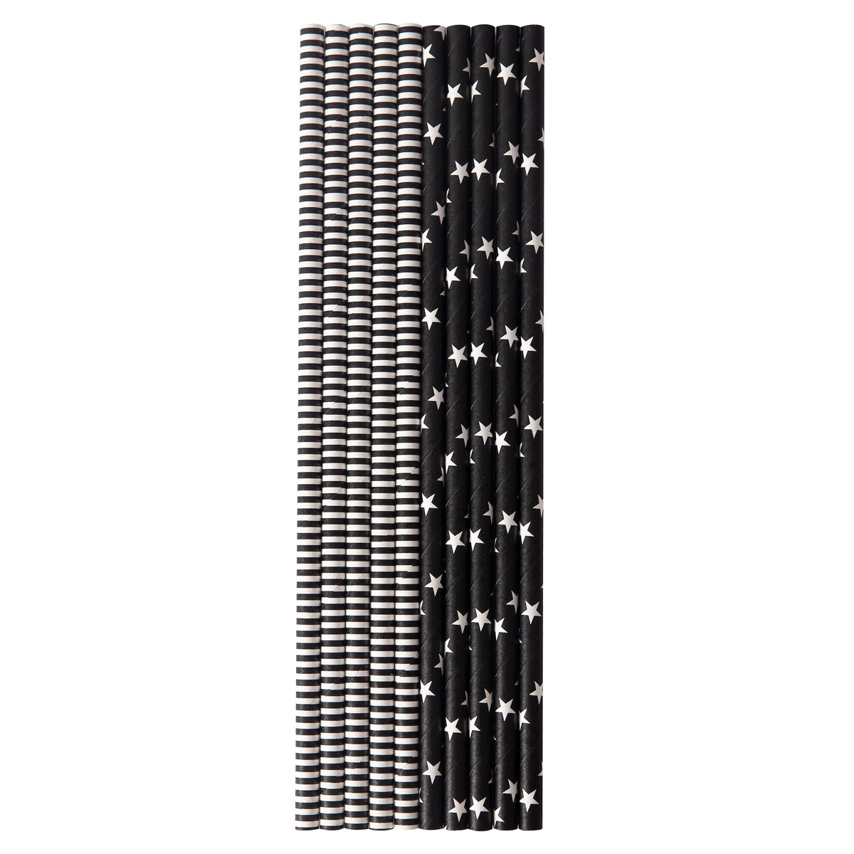 Трубочки Duni Black&White бумажные 20 см 25 шт