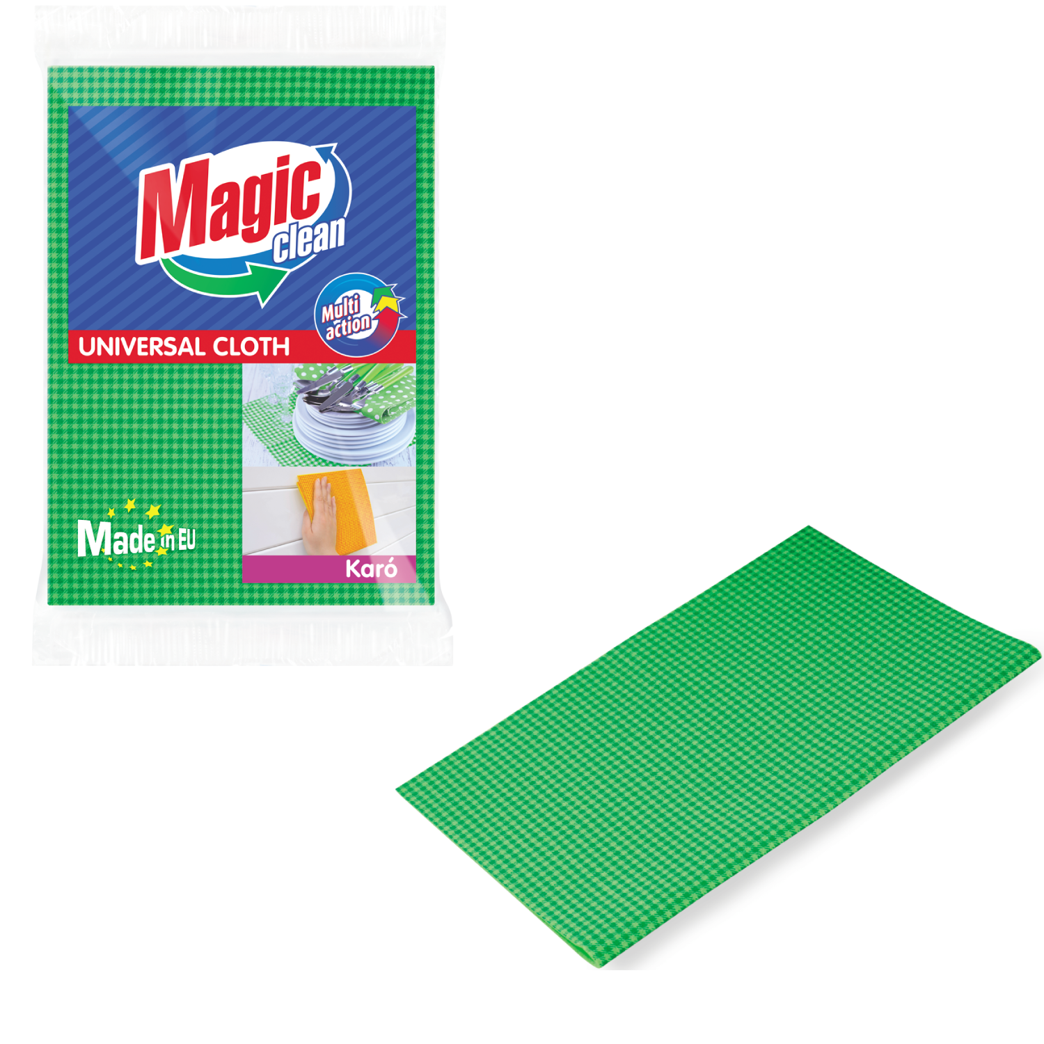 Тряпка для уборки Magic Clean XL, цвет зеленый - фото 1