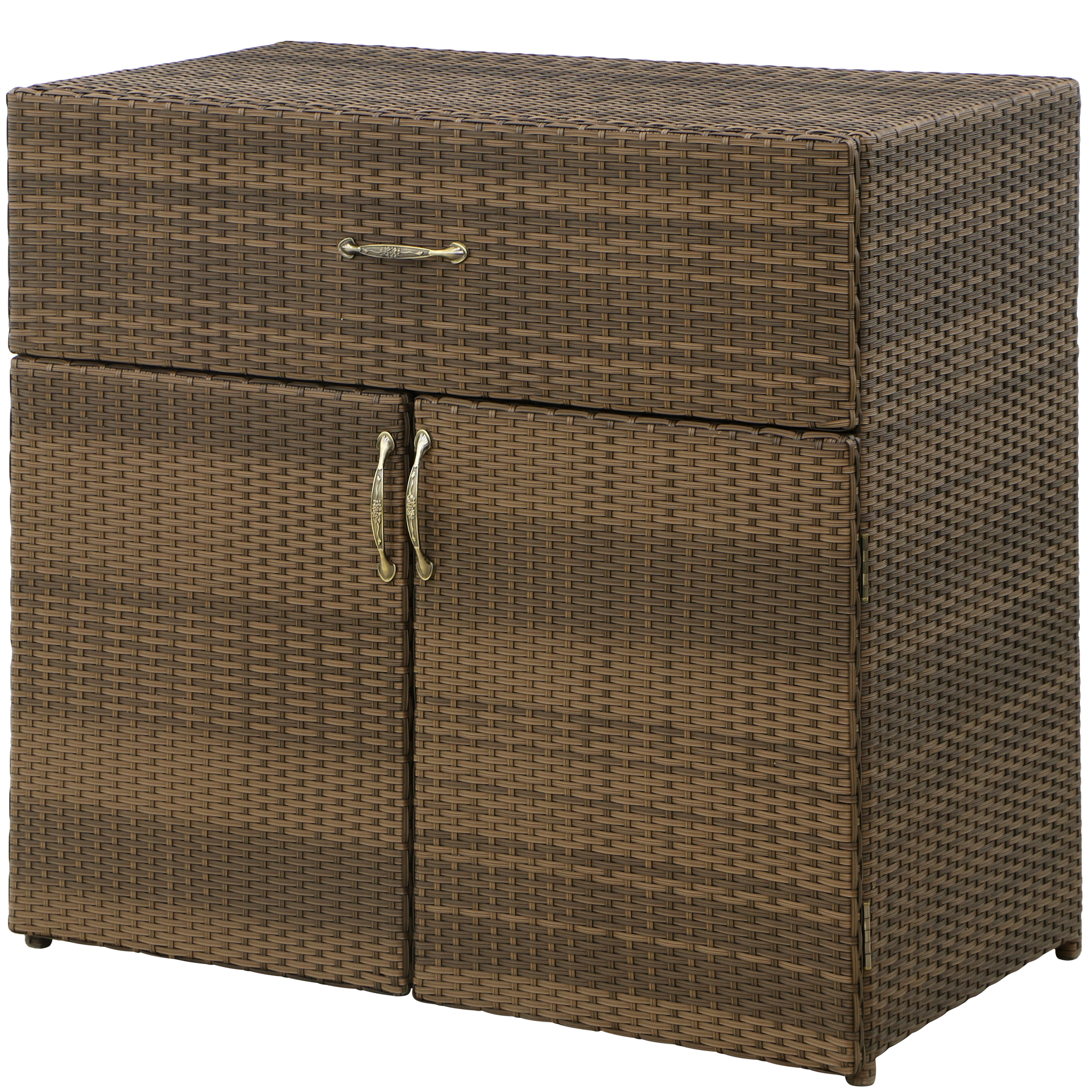 Шкаф Mavi rattan LR21/BR 100х55х90 см, цвет коричневый - фото 2