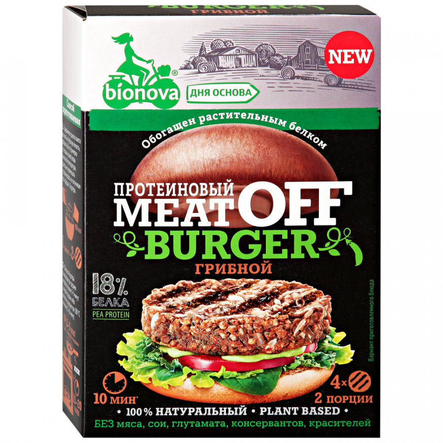 Смесь для овощного бургера Bionova MeatOff грибной, 100 г