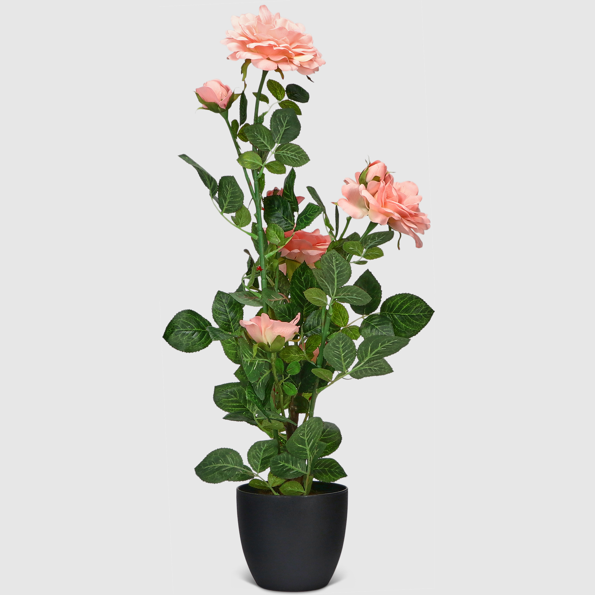 фото Куст розы искусственный koopman deco в горшке 70 см
