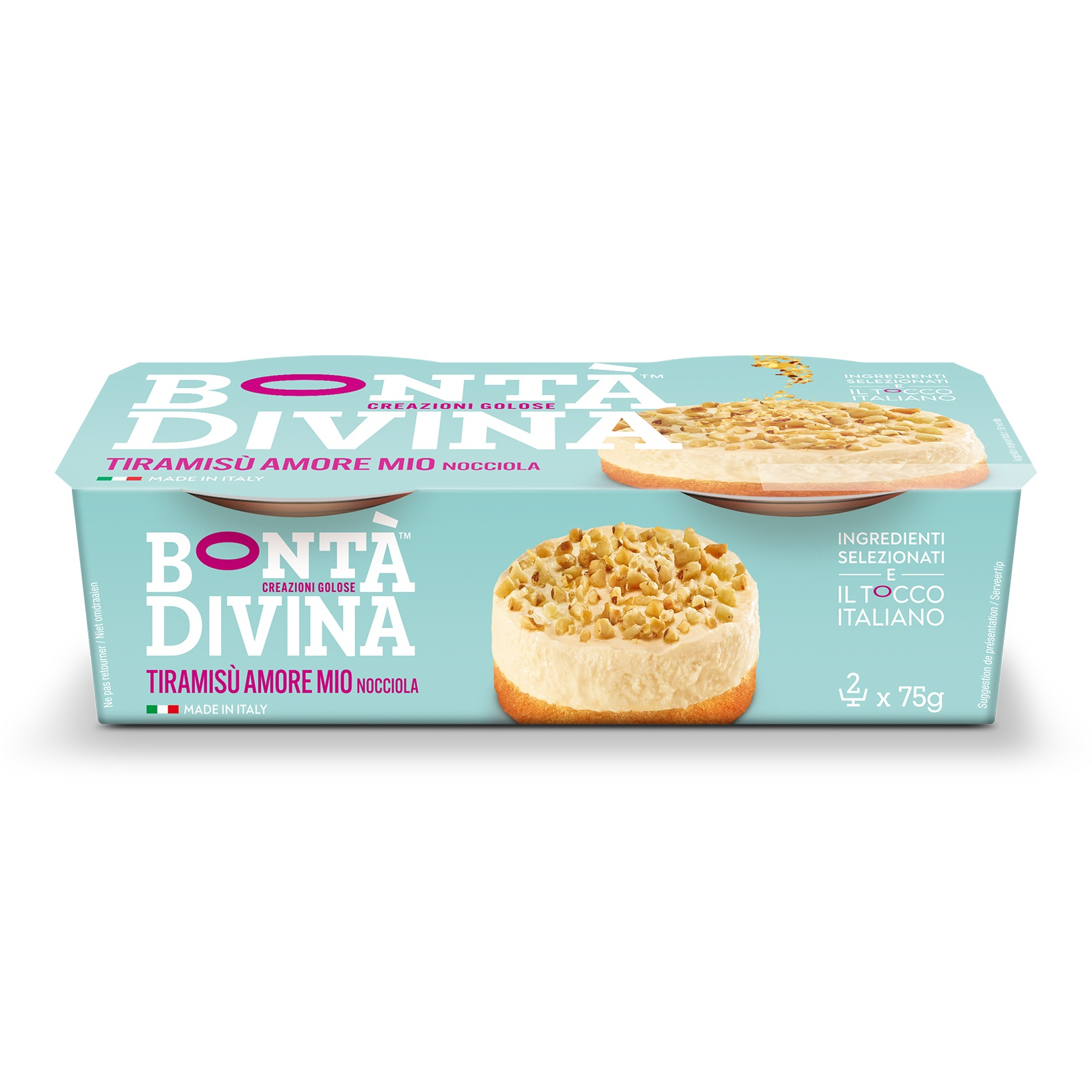 фото Десерт bonta divina тирамису со вкусом лесного ореха, 2 шт х 75 г