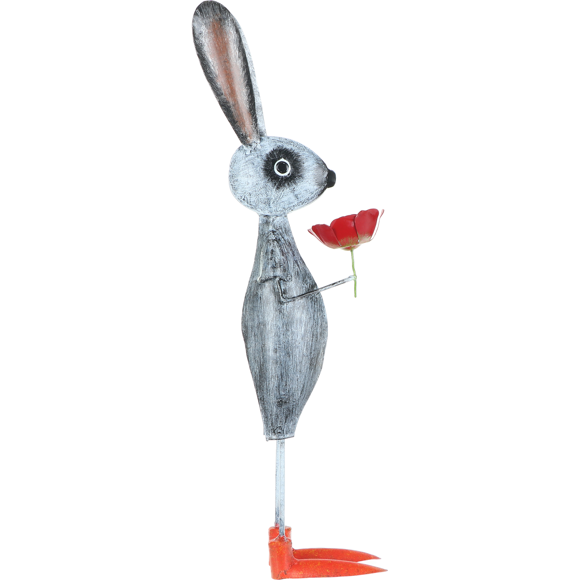 Фигура садовая Medusa Кролик с цветком 45х8х15
