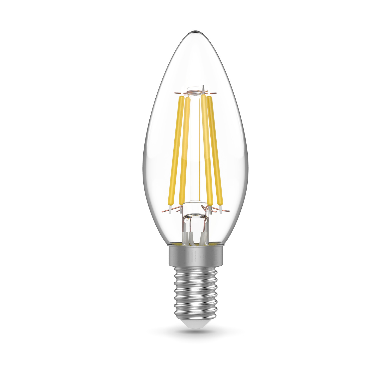 фото Лампа gauss basic filament свеча 4,5w 420lm 4100к е14 led