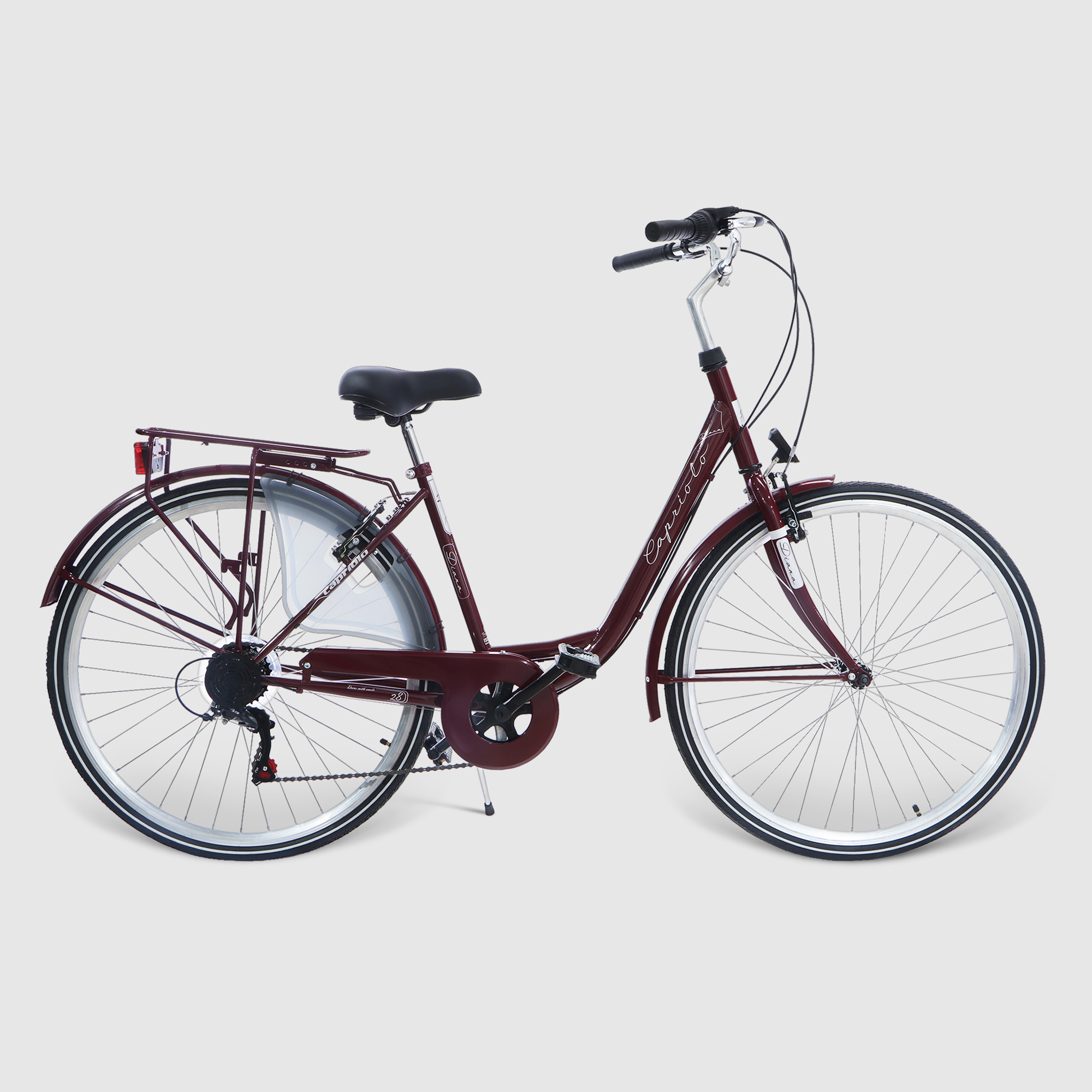Велосипед Capriolo Tour-Diana City Бордо 28, цвет бордовый