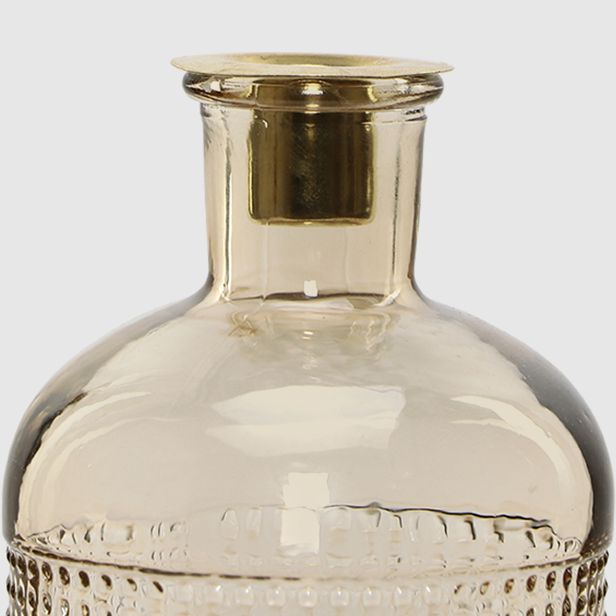 Подсвечник-бутылка Kaemingk обиход стеклянный 11х10х20 см, цвет золотой - фото 3