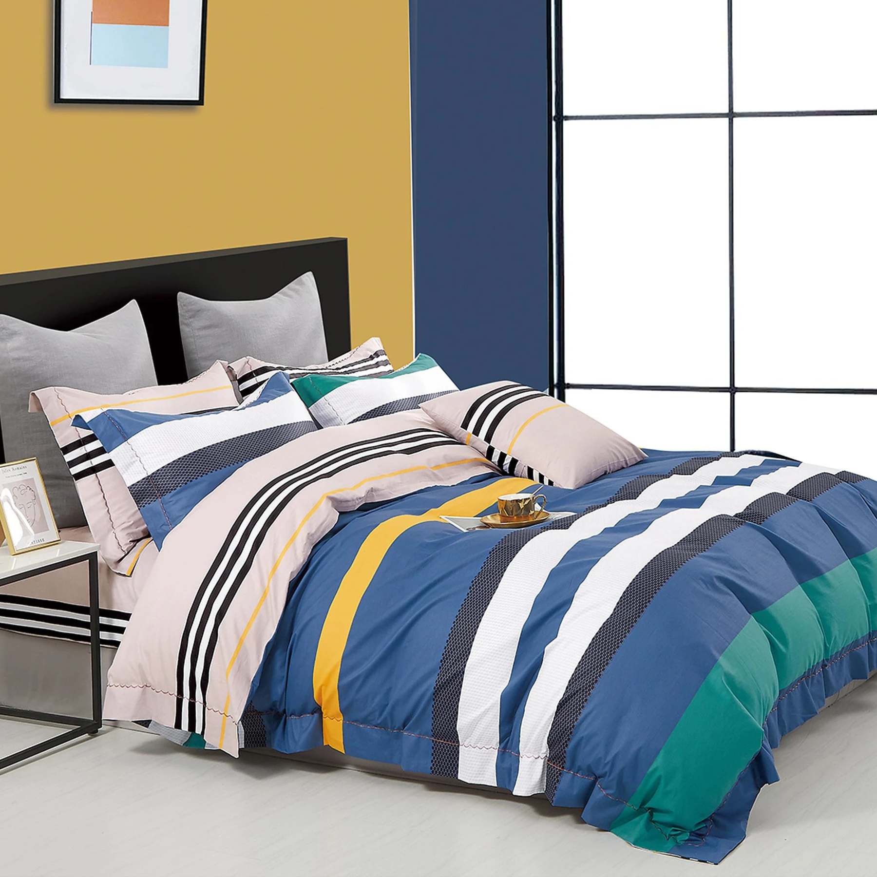 фото Комплект постельного белья sanpa маргарет разноцветный евро