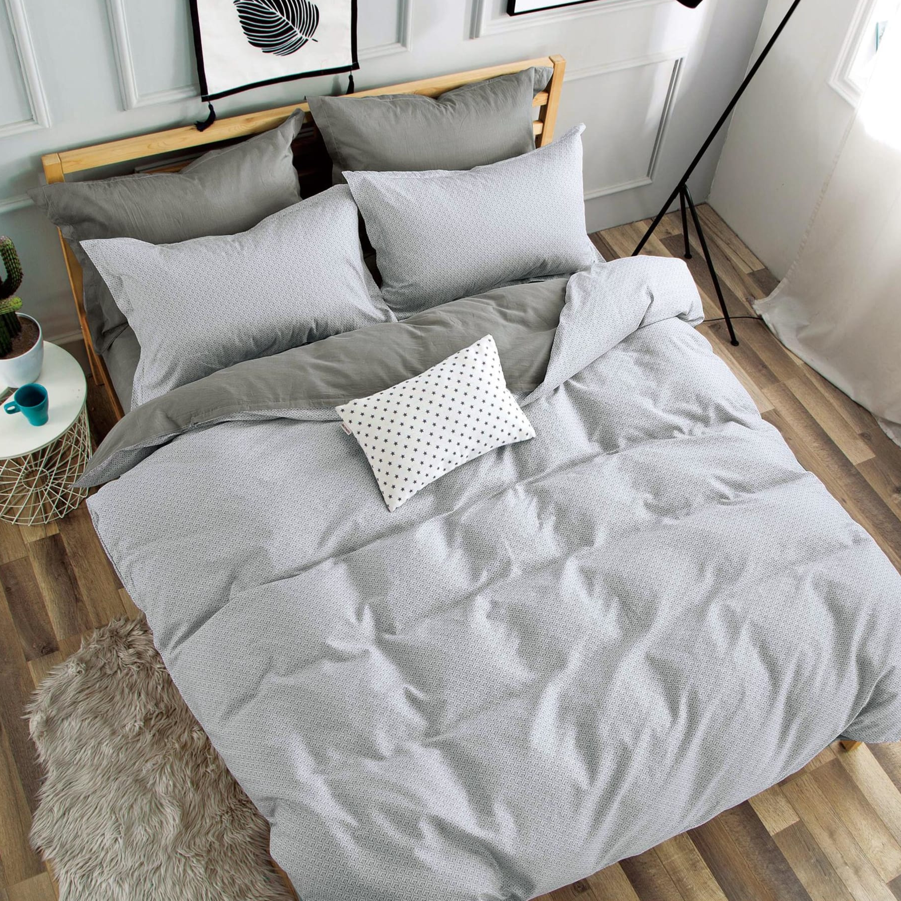 фото Комплект постельного белья sanpa карина серый евро