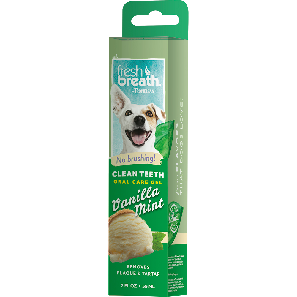 Гель для собак TropiClean для чистки зубов с ванилью и мятой 59 мл - фото 1