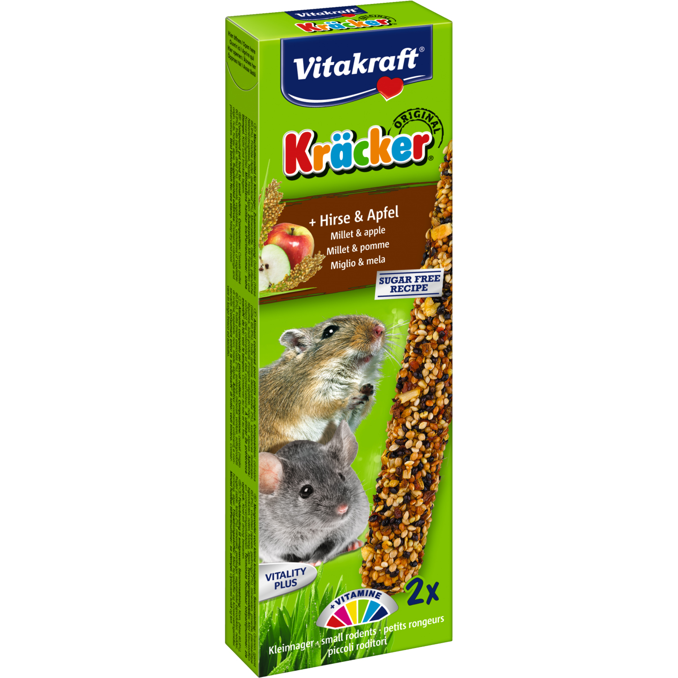 Лакомство для мышей Vitakraft Крекеры с кукурузой и фруктами 2 шт