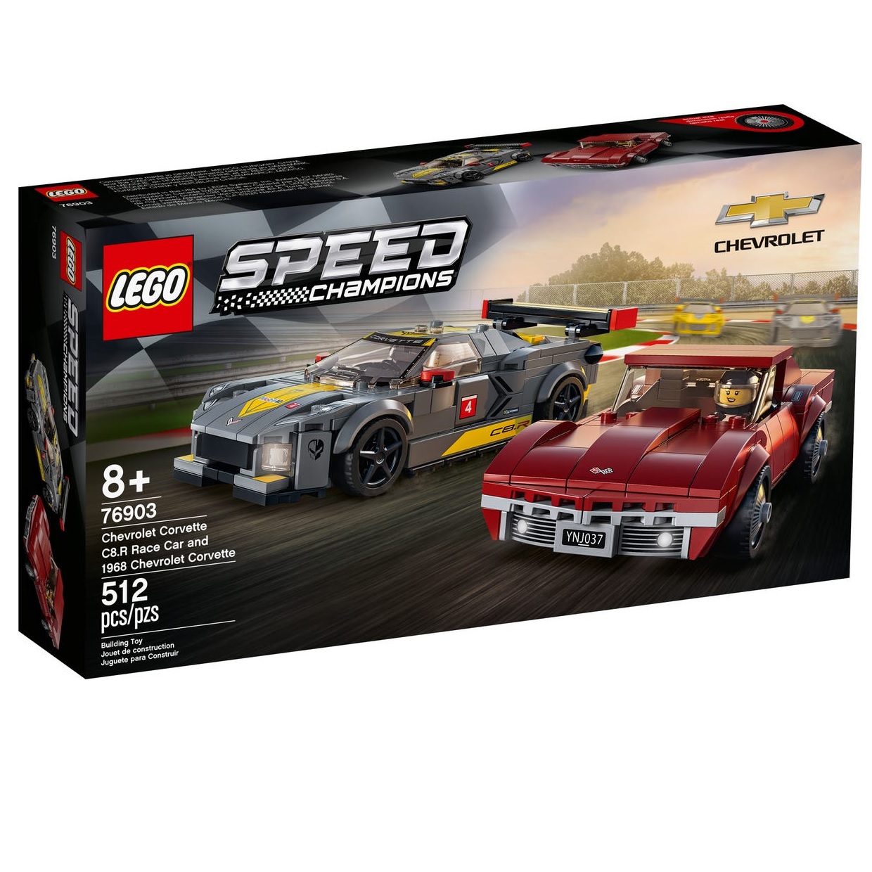 фото Игрушка lego chevrolet corvette c8.r race car and 1968 chevrolet corvette