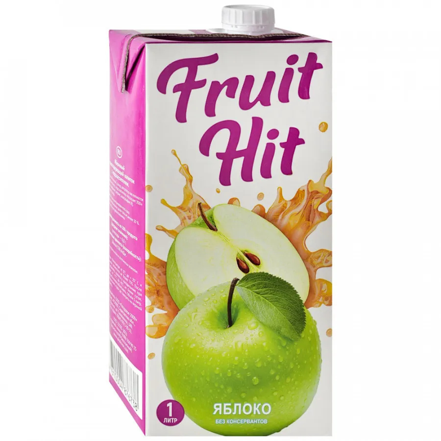 Напиток сокосодержащий Fruit Hit Яблочный, 1 л