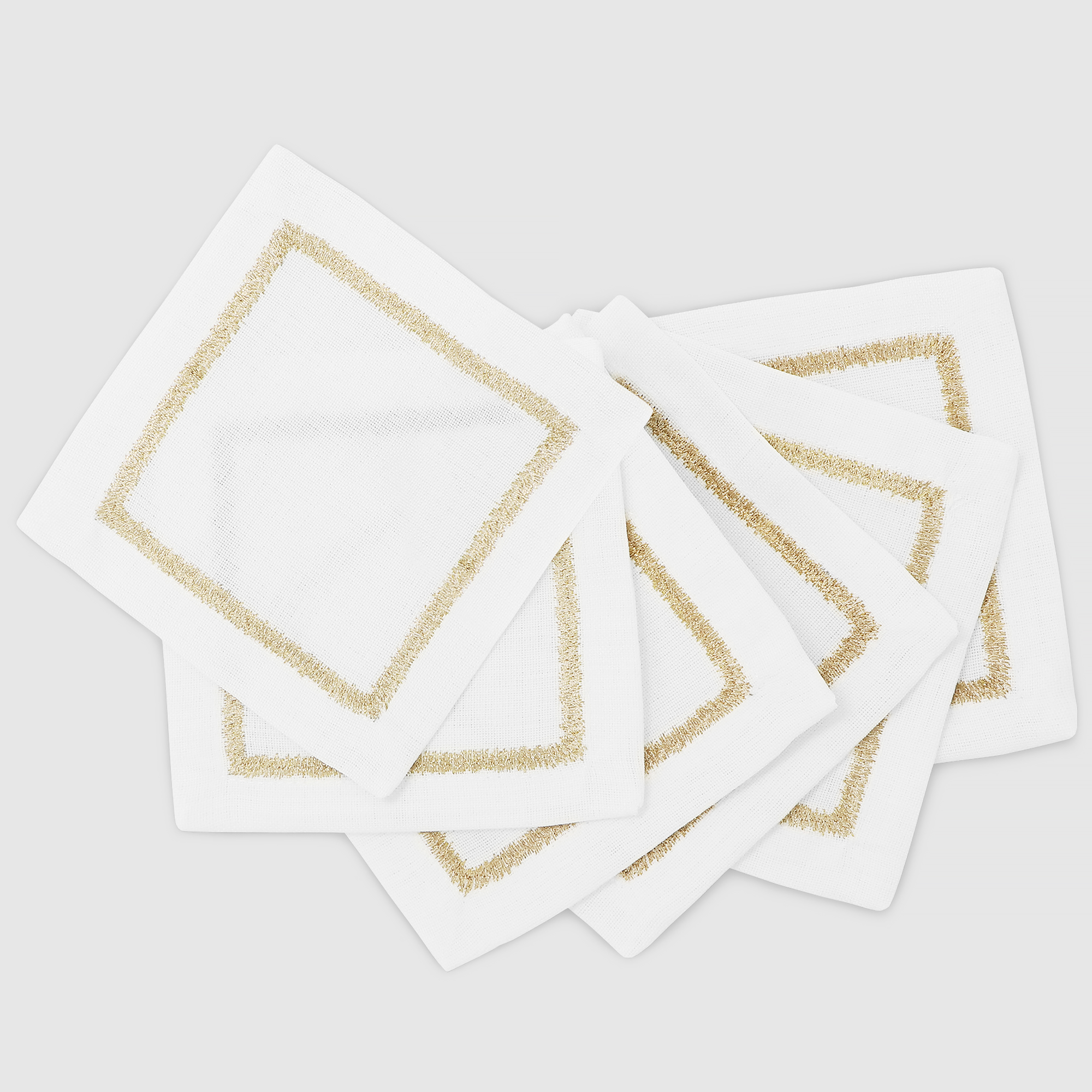 Комплект салфеток Banian Zigzag золотой 15х15 см