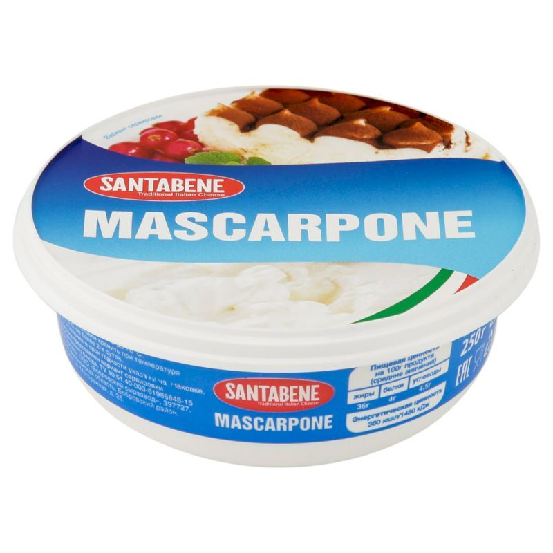 Сыр Santabene Маскарпоне 80%, 250 г