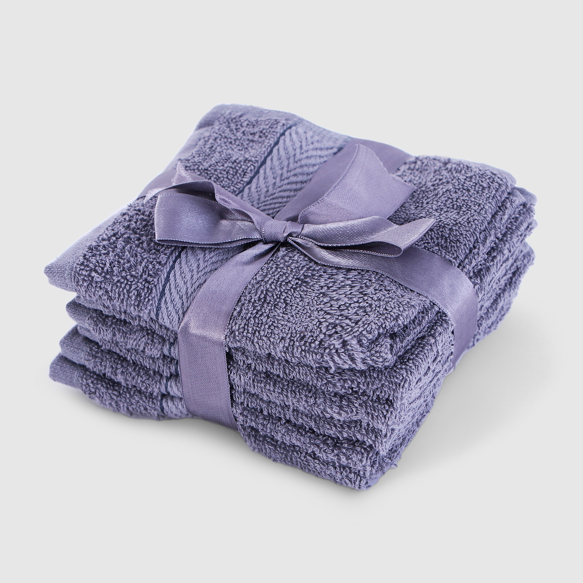 фото Набор полотенец ad trend ivana фиолетовых из 6 предметов 30x30 см
