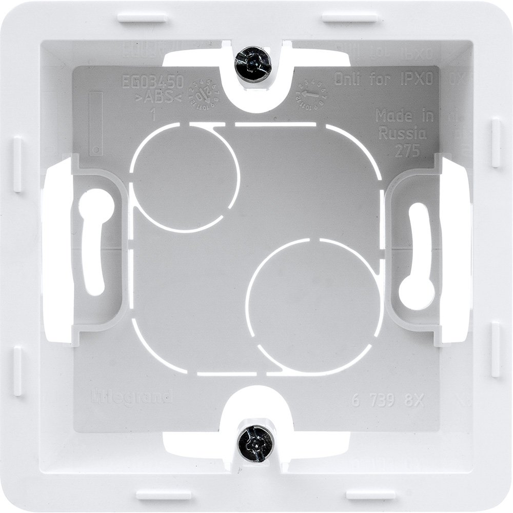 

Коробка для накладного монтажа Legrand Inspiria, 1 поста, Цвет - белый