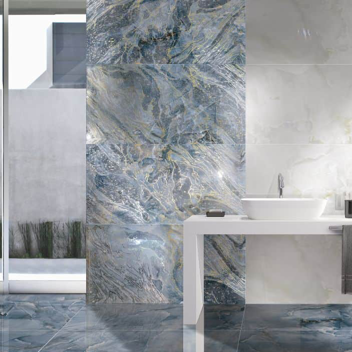 фото Декор ceramiche brennero jewel nebulosa blue 60x120 см