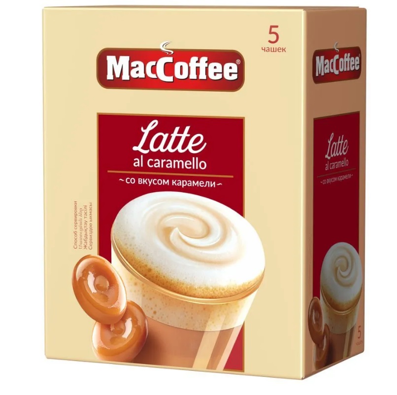 Напиток кофейный MacCoffee latte al caramello 3 в 1 5 шт х 22 г