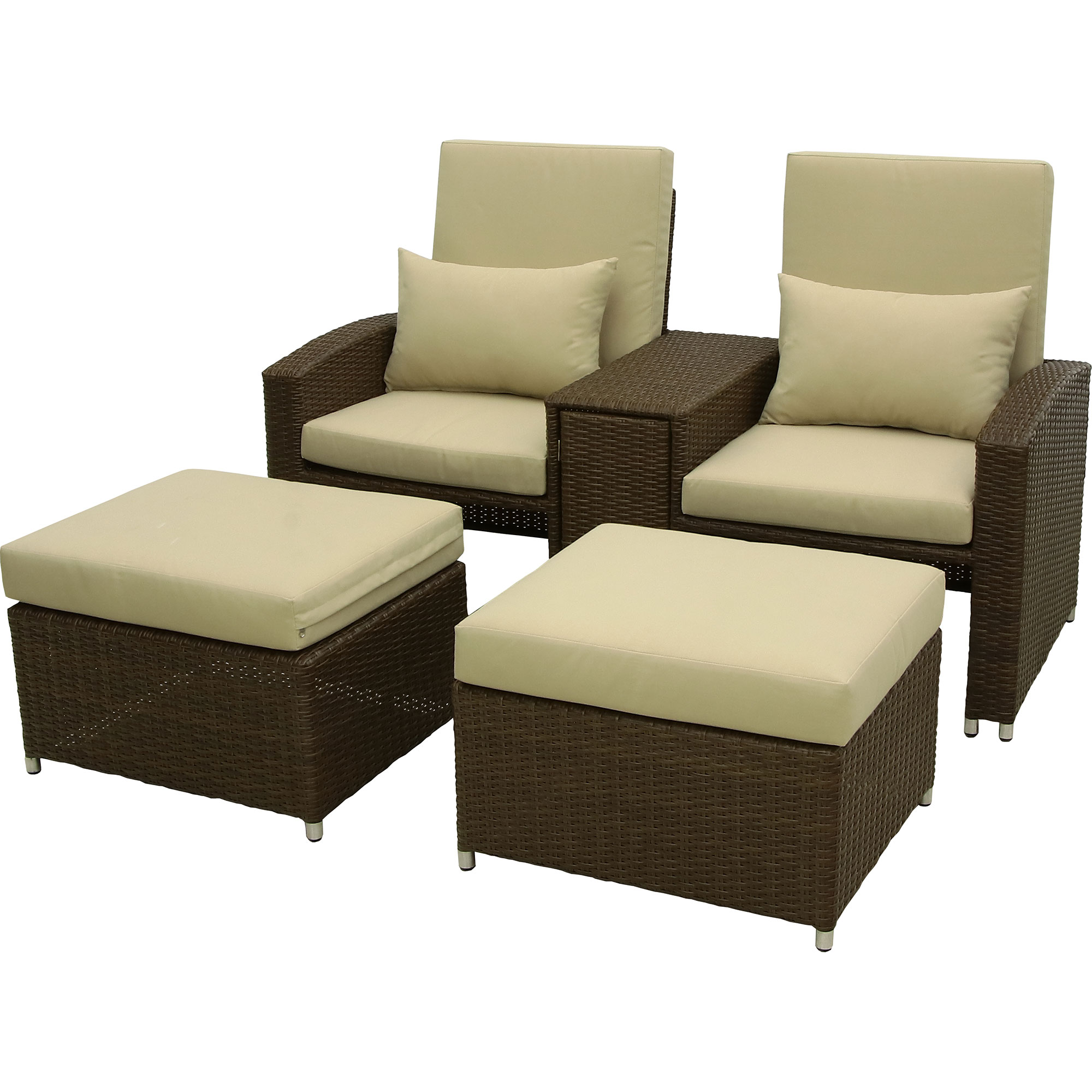 Комплект мебели Ronica Deli коричневый 4 предмета, цвет светло-коричневый, размер 74х164х100 - фото 1