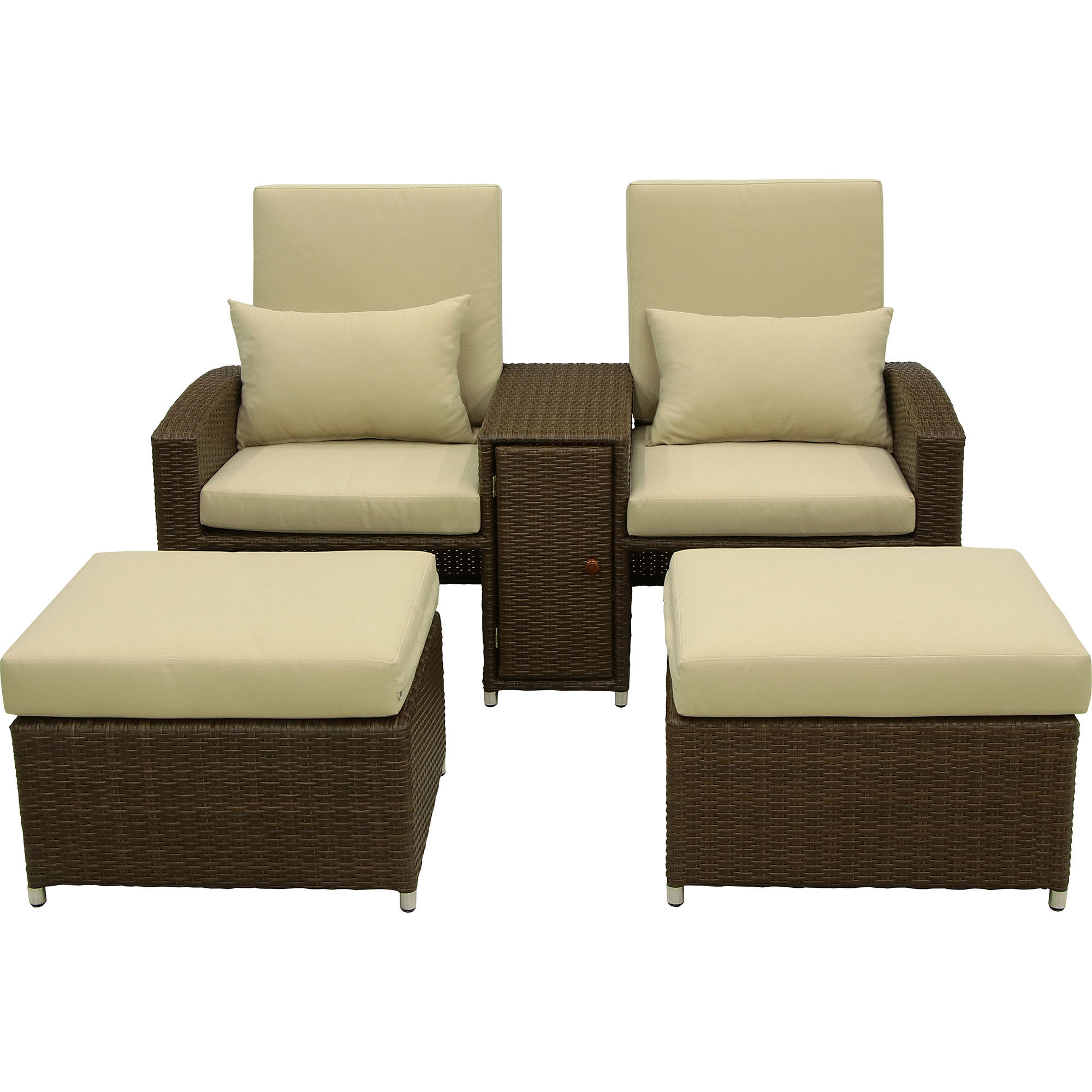Комплект мебели Ronica Deli коричневый 4 предмета, цвет светло-коричневый, размер 74х164х100 - фото 2