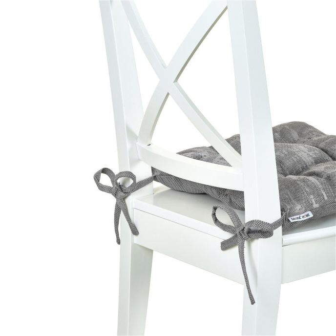 фото Подушка для стула sanpa роксана светло-серый 40х40 см